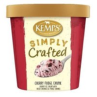 Kemps Ice Cream Simply Crafted, Cherry Fudge Chunk, Pint, 15.5 Fluid ounce