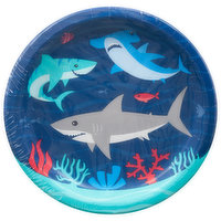 Party Creations Sturdy Style Plates, Shark Party, 8 Each