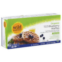 Wild Harvest Waffles, Organic, Blueberry, 6 Each