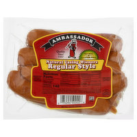 Ambassador Wieners, Natural Casing, Regular Style, 12.8 Ounce