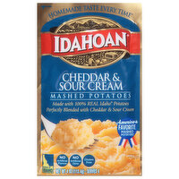 Idahoan Mashed Potatoes, Cheddar & Sour Cream, 4 Ounce