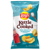 Lay's Potato Chips, Sea Salt & Vinegar Flavored, Kettle Cooked, 8 Ounce