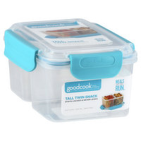Goodcook Food Storage, Tall Twin Snack, 1 Each