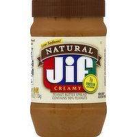 Jif Peanut Butter, Spread, Creamy, Natural, 40 Ounce