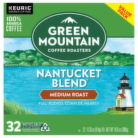 Green Mountain Coffee Roasters, Medium Roast, Nantucket Blend, K-Cup Pods, Value Pack, 32 Each