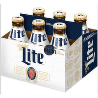 Miller Lite  Lager 6 Pack Bottles, 7 Fluid ounce