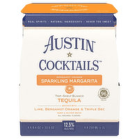 Austin Cocktails Tequila, Sparkling Margarita, 4 Each
