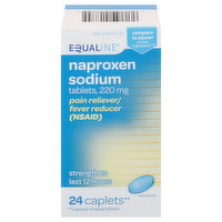 Equaline Naproxen Sodium, 220 mg, Caplets, 24 Each