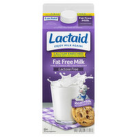 Lactaid Milk, Fat Free, Calcium Enriched, Lactose Free, 0.5 Gallon