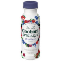 Chobani Yogurt, Zero Sugar, Mixed Berry Flavored, 7 Fluid ounce