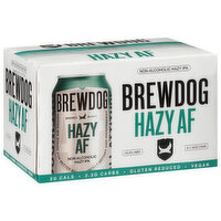 BrewDog Beer, Non-Alcoholic Hazy IPA, Hazy AF, 6 Each