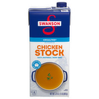 Swanson Stock, Chicken, Unsalted, 32 Ounce