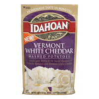 Idahoan Mashed Potatoes, Vermont White Cheddar, 4 Ounce