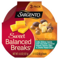 Sargento Balanced Breaks, Sweet, 3 Pack, 3 Each