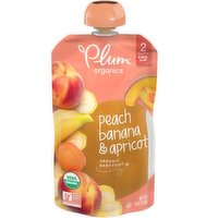 Plum Organics Peach Banana & Apricot, 4 Ounce