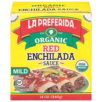 La Preferida Enchilada Sauce, Organic, Mild, Red, 12 Ounce