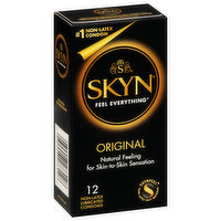 Skyn Condoms, Lubricated, Non-Latex, Original, 12 Each