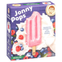 JonnyPops Raspberries & Blueberries with Fresh Cream, 4 Each