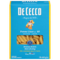 De Cecco Penne Lisce, No. 40, 1 Pound