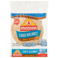 Mission Carb Balance Tortilla Wraps, Fajita, Whole Wheat, Super Soft, 8 Each