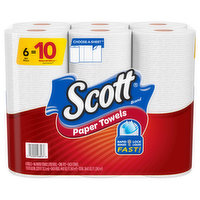 Scott Paper Towels, Choose-A-Sheet, Big Rolls, 1-Ply, 6 Each