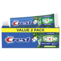 Crest Whitening Plus Scope Plus Scope Outlast Toothpaste, Long Lasting Mint, 5.4 oz, 2 Pack, 10.8 Ounce