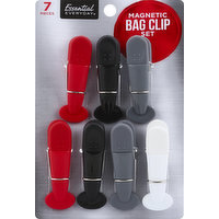 Essential Everyday Bag Clip Set, Magnetic, 7 Each