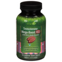Irwin Naturals Testosterone Mega-Boost Red, Liquid Soft-Gels, 56 Each