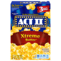 Act II Microwave Popcorn, Xtreme Butter, 3 Each