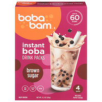 Boba Bam Boba Drink Packs, Instant, Brown Sugar, 4 Packs, 4 Each