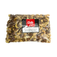 Cub Deluxe Mixed Nuts, Roasted, No Salt, 24 Ounce