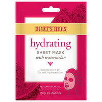 Burt's Bees Sheet Mask, with Watermelon, Hydrating, 1 Each