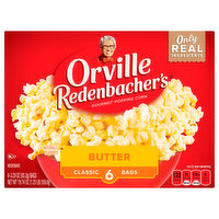 Orville Redenbacher's Popping Corn, Gourmet, Butter, Classic Bags, 6 Each