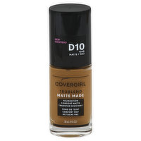 CoverGirl Trublend Foundation, Comfort Matte, Transfer Resistant, Golden Caramel, D10, 30 Millilitre