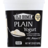 Old Home Yogurt, Plain, 32 Ounce