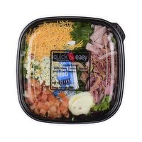 Quick and Easy Cobb Salad with Ham, Turkey, Bacon, and Blue Cheese Dressing, 9 Ounce