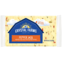 Crystal Farms Cheese, Pepper Jack, 16 Ounce