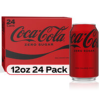 Coca-Cola Zero Sugar  Diet Soda Soft Drink, 24 Each