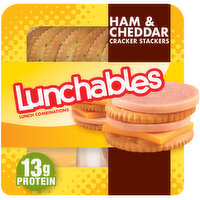 Lunchables Ham & Cheddar Cheese with Crackers Snack Kit, 3.2 Ounce