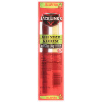 Jack Link's Beef Stick & Cheese, Jalapeno, Hot, 1.2 Ounce