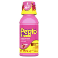 Pepto-Bismol Multi-Symptom Pepto Bismol Liquid, Upset Stomach & Diarrhea Relief, Over-the-Counter Medicine, Cherry, 8 Oz, 8 Ounce