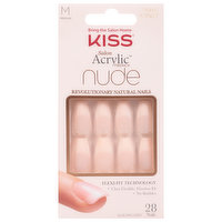 Kiss Salon Acrylic Nails, French, Nude, Medium, 28 Each