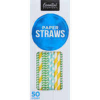 Essential Everyday Paper Straws, 50 Each