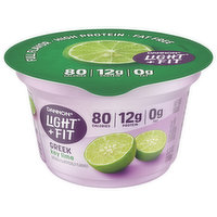 Dannon Light + Fit Yogurt, Fat Free, Key Lime, Greek, 5.3 Ounce