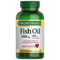 Nature's Bounty Fish Oil, 1200 mg, Rapid Release Softgels, 200 Each