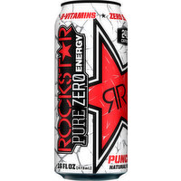 Rockstar Energy Drink, Punched, Pure Zero, 16 Ounce