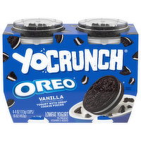 YoCrunch Oreo Yogurt, Lowfat, Vanilla, 1% Milkfat, 4 Each