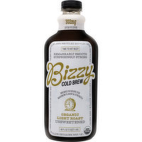 Bizzy Premium Coffee, Organic, Light Roast, Unsweetened, Cold Brew, 48 Ounce