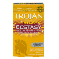 Trojan  Condoms Stimulations Ecstasy Ultra Smooth Latex, 10 Each