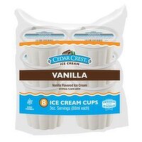 Cedar Crest Vanilla Ice Cream Cups, 8 Pack, 24 Ounce